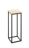 HAKU Bloemzuil eiken, zwart, MDF, metaal - Maat: B 19 cm x H 54 cm x D 19 cm, Stijl: Modern