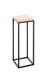 HAKU Bloemzuil eiken, zwart, MDF, metaal - Maat: B 19 cm x H 54 cm x D 19 cm, Stijl: Modern