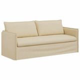 vidaXL Bank Crème Stof 196 x 82 x 85 cm