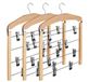 Multifunctionele broekhanger hout - set van 6