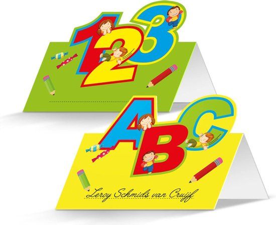 Folat Party Products Schulanfang Tafelkaartjes - 24 stuks