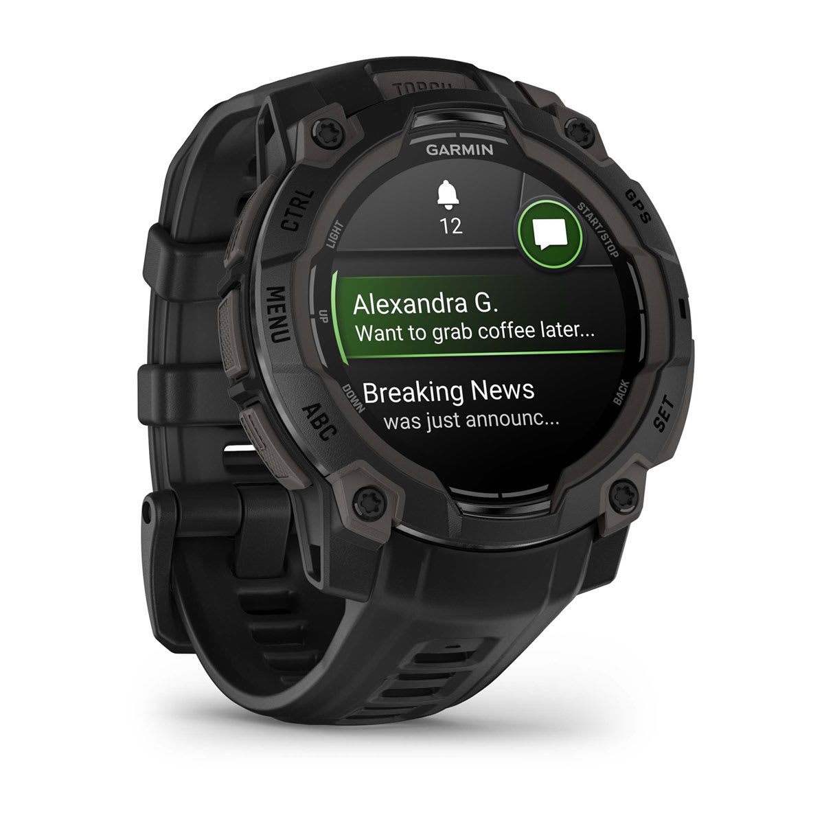 Garmin Instinct 3 45mm AMOLED Smartwatch - Black with Black Band