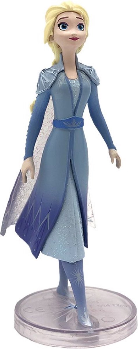 Bullyland 13511 - speelfiguur, Disney De ijskoningin - Frozen, prinses Elsa met standvoet, ca. 10 cm, als taartfiguur, detailgetrouw, PVC-vrij, leuk cadeau voor kinderen om fantasierijk te spelen