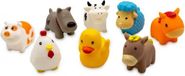 CPA Toys Squeeze Farm Jouets de bain - Tachan - 8 x Animaux à presser pour le bain - Ferme - Sac de rangement inclus