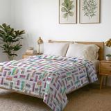bedrukte FANTASY bedrukte zomer quilt, polyester vulling, 260x270cm, Multicolor