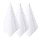 Family Bedding 12 Pack dames 100% katoen effen witte zakdoeken met satijnen streep rand