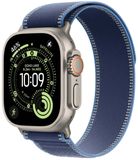 Apple Trail Loop Band voor de Apple Watch | 44/45/46/49 mm - Maat M/L - Blue / Bright Blue Black Titanium