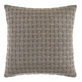 Nautica 100% katoenen kepermand weave brei omkeerbaar decoratief accent gooien kussen/schijnvertoning, ritssluiting, mokka, square_16_inches