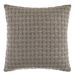 Nautica 100% katoenen kepermand weave brei omkeerbaar decoratief accent gooien kussen/schijnvertoning, ritssluiting, mokka, square_16_inches