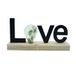 HEITMANN DECO LED houten staander Love - zwart/natuur - ca. 31cm