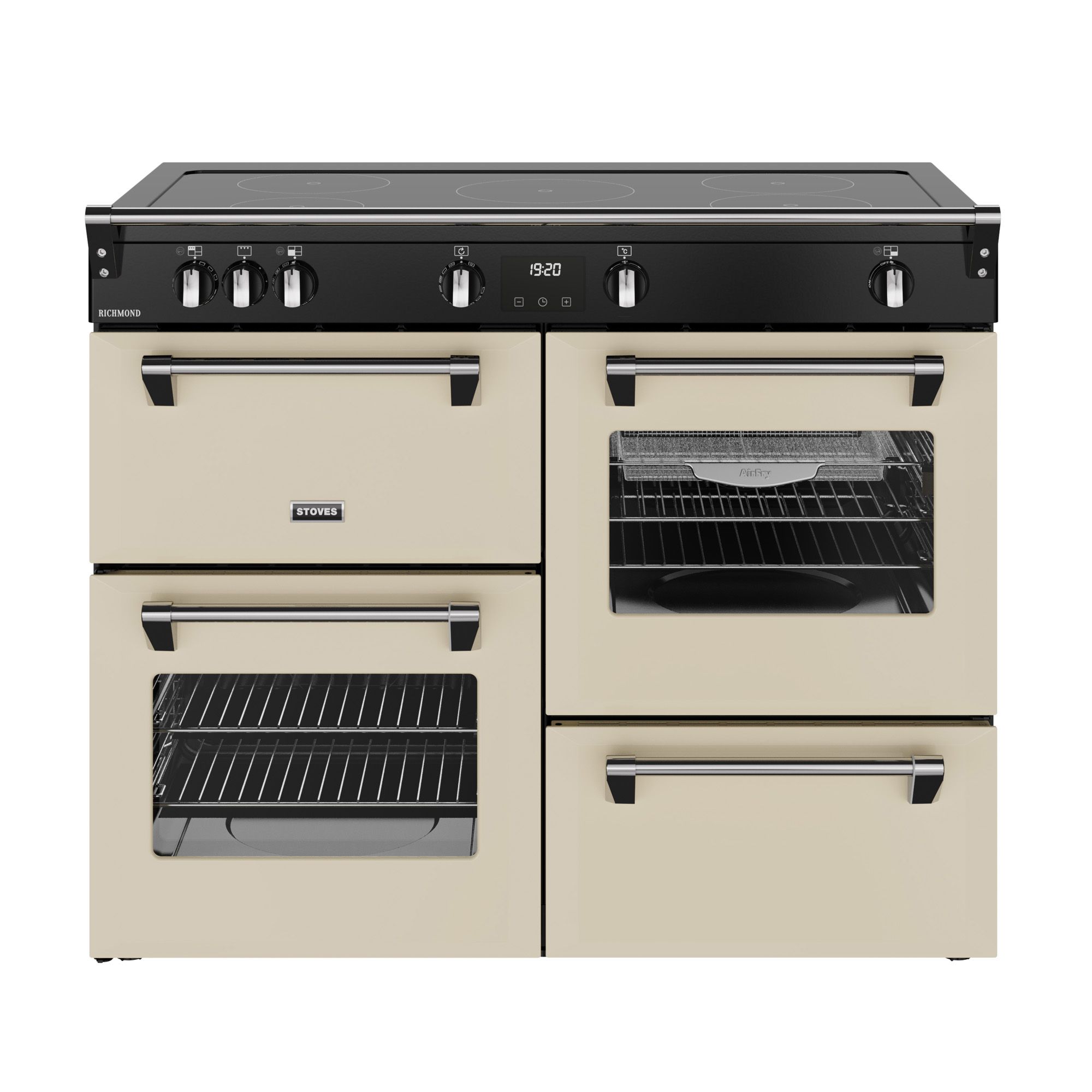 Stoves 444411866 Range Cooker - Cream - 5 Zone Induction Hob - 4 Ovens
