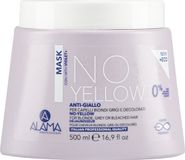 Alama No Yellow Masque Anti-Jaunissement pour Cheveux Blonds, Gris et Décolorés 500ml