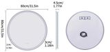 Miroir LED Badspiegel, miroir de maquillage - Miroir mural rond, 80 cm - Éclairé - Dimmable - Antibuée - Smart Touch - Design sans cadre