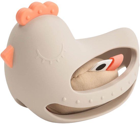 Done By Deer Clucky Grip En Bijtspeeltje Met Rammelaar – Sand