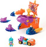 T-RACERS Pirate Shark - piratenschip met 1 bestuurder en 1 exclusieve racewagen - speelgoedauto