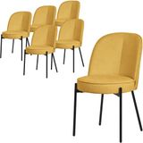 ML-Design eetkamerstoelen set van 6 mosterd
