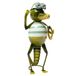 WERKA PRO Solar Powered Crocodile with 2 LEDs, Green
