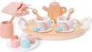 Miniland ML Poppen: THEE SET voor POPPEN, in hout, 18-delig, dienblad 28cm, met draagtasje, 3+