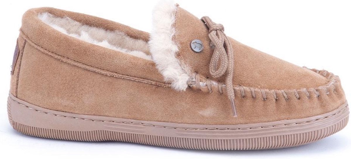 Warmbat Koala Suede Dames Pantoffels - Camel - Maat 37