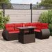 Maison Exclusive - Ensemble de meubles de jardin 6 pièces avec canapé, coussins inclus, en polyrotin marron avec un cadre en bois d'acacia