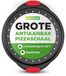 NutriChef Pizzaplaat - Ronde Pizza Bakpan van Koolstofstaal met Perforaties- Anti-aanbak Pizzapan - Siliconen Handgrepen-Bakplaat Rond- Vaatwasserbestendig
