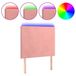 VidaXL Hoofdbord LED Roze Polyester/Hout 800 mm x 50 mm x 1180 mm - 1280 mm
