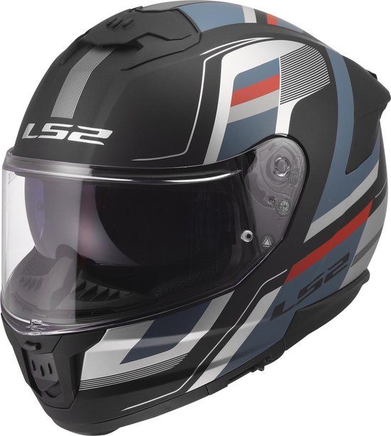LS2 FF808 Stream II Vintage Matt Helm - Zwart/blauw - Maat XS