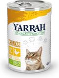 Yarrah 12x Bio Alimentation Chat Morceaux Poulet 405 g