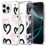 Spigen Ultra Hybrid MagFit iPhone 16 Pro Max Hoesje Zwart, Roze, Transparant