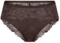 SCHIESSER Brazil Dames Slips - Gebloemd - Deep Brown - Maat XXL