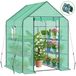 Serre plastique - Serre de jardin - 143 x 143 x 195 cm - 12 étagères