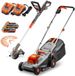 FUXTEC 20V set de jardinage rechargeable FX-E1RM20ECO-SET & FX-E1RT20-SET | tondeuse et coupe-bordures rechargeable | batterie interchangeable | 30 cm tondeuse