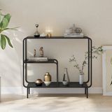 en.casa Consoletafel Færder 92x33x82 cm zwart mat