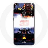 Maniacase Etui voor Huawei P8 Lite 2017 Formule 1 Max Verstappen F1 coureur zwart rood en geel