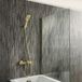 Hudson Reed Tolima Robinet bain douche mural - Mitigeur barre moderne avec bec verseur remplisseur - Douchette - Or doré