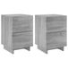 vidaXL Nachtkastje 2 stuks Grijs Sonoma 33,5 x 34,5 x 50 cm Bewerkt hout