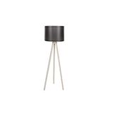 Staande WELL HOME MOBILIARIO & DECORACIÓN Vloerlamp met frame van grenenhout, natuurlijke kleur rook