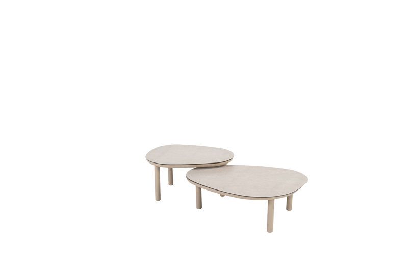 Taste Monroe set van 2 coffee tafels latte printed keramiek 80x27 en 65x32 cm Taste - Taste