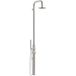 Mpc Douche murale extérieure Inox Acier Inox 316L avec mitigeur intégré inverseur de débit pomme haute et douchette flexible MX1009-INOX MX1009 Inox