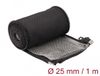 Delock Gaine tressée de blindage EMI avec fermeture éclair résistant à la chaleur 1 m x 25 mm noir