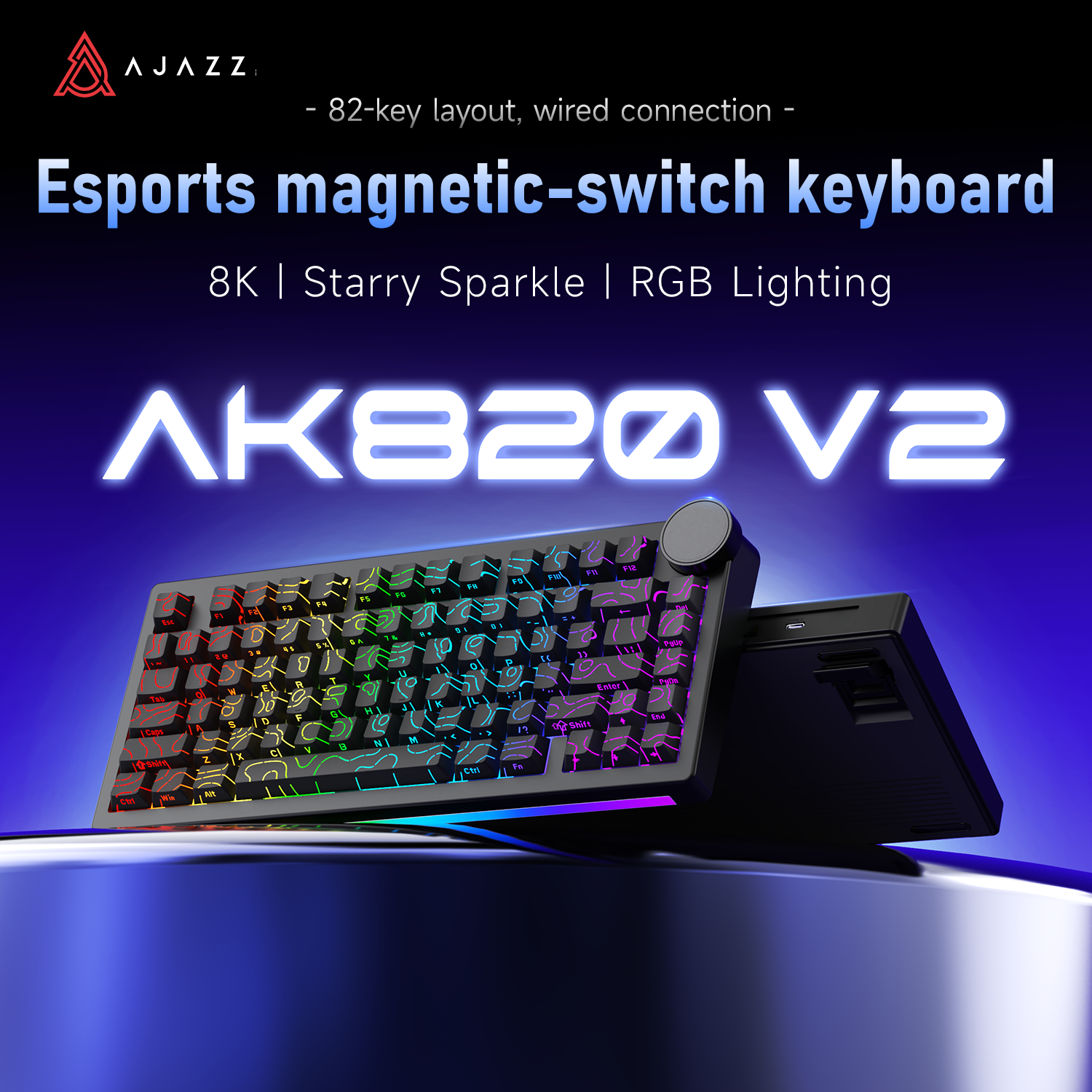 AJAZZ AK820 V2 Bedraad Hall Magnetic Gaming Toetsenbord