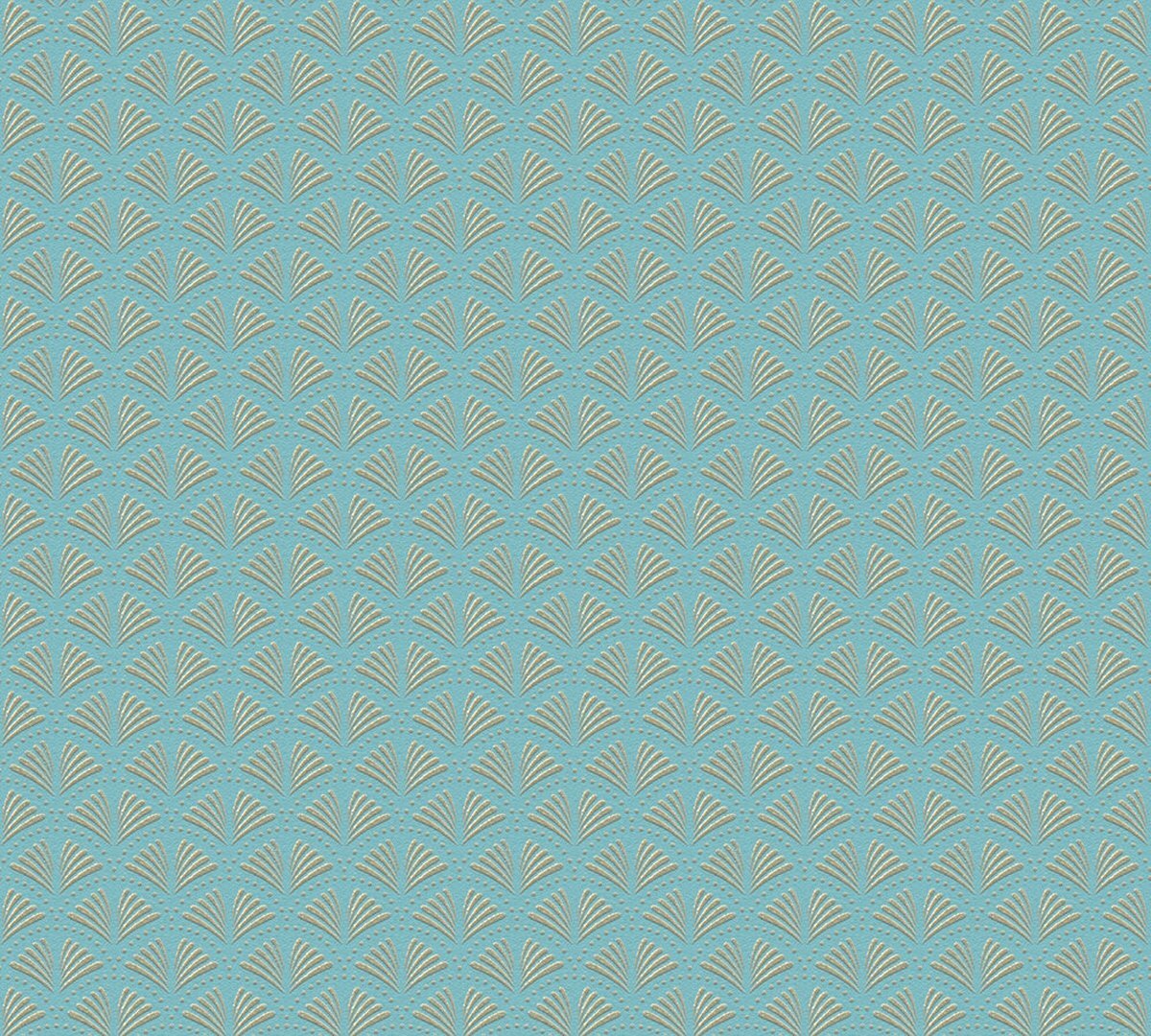 A.S. Création AS Creation Trendwall 2 - GLITTER WAAIER BEHANG - Art Deco - turquoise goud - 1005 x 53 cm