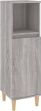 vidaXL Badkamerkast 30x30x100 cm bewerkt hout grijs sonoma eikenkleur