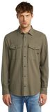 G-Star Marine Slim Shirt l/s Heren XL Katoen Effen Klassieke kraag Borstzak Lange mouw Knopen Regular Fit Casual Turf Gd