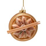 Vondels Ravioli Gyoza 7.5cm glazen kerstbal, multi 1 stuk