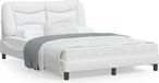 Maison Exclusive - Cadre de lit avec éclairage LED, sans matelas, modèle "Hvar", blanc, 140x190 cm