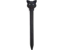 Kikkerland Balpen Kat Led 15 X 2,5 Cm Abs Zwart