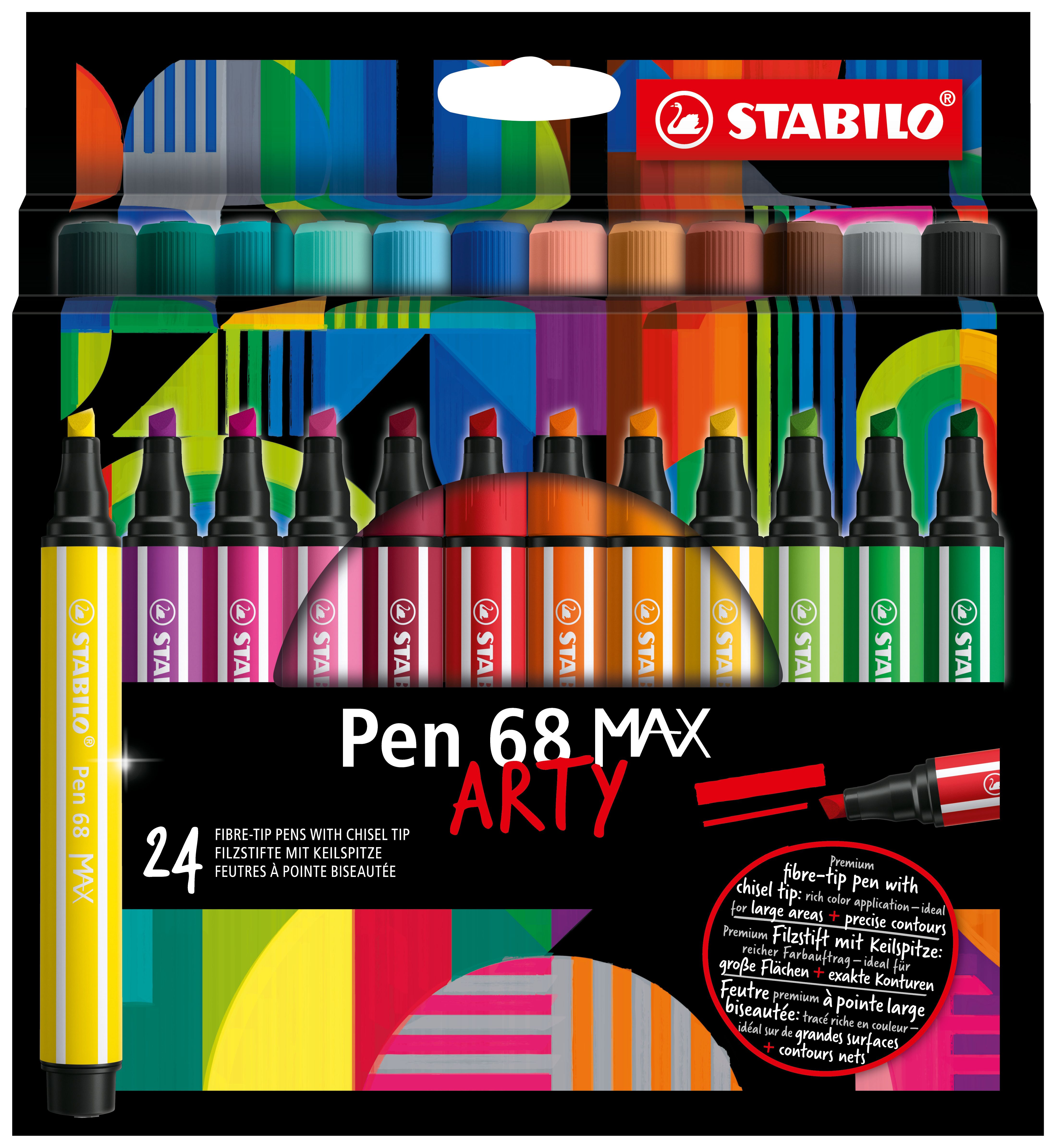 STABILO Pen 68 MAX - 24 kleuren - Etui