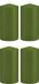 Trend Candles Bougie cylindrique/bougie tronc - 4x - vert olive - 8 x 15 cm - 69 heures de combustion