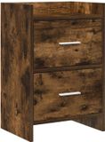 vidaXL Nachtkastje Gerookt eiken 40 x 30 x 60 cm Bewerkt hout